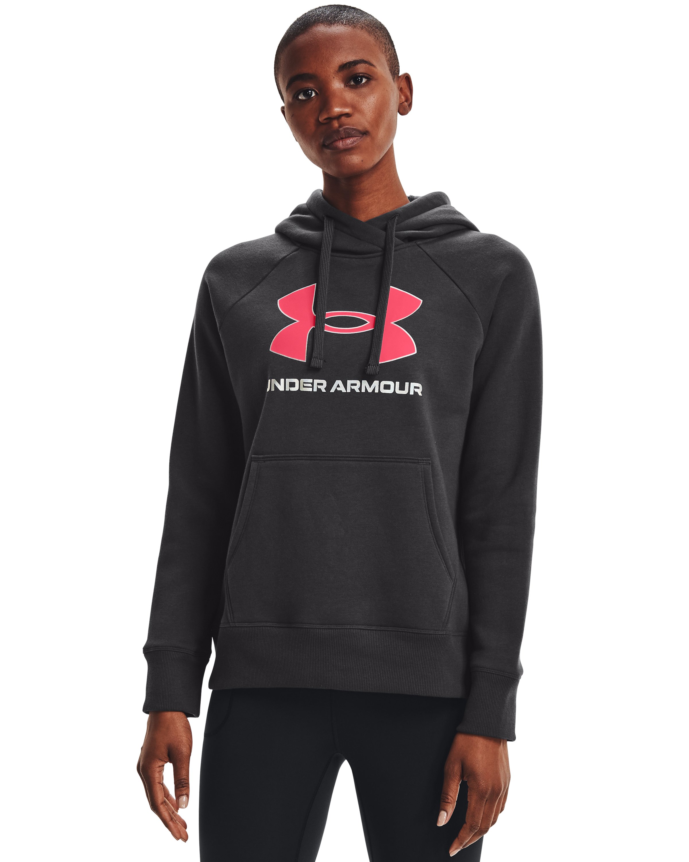 UA Rival Fleece Big Logo Foil Outline Women's Hoodie, custom hoodie or sweatshirt with logo imprint 6