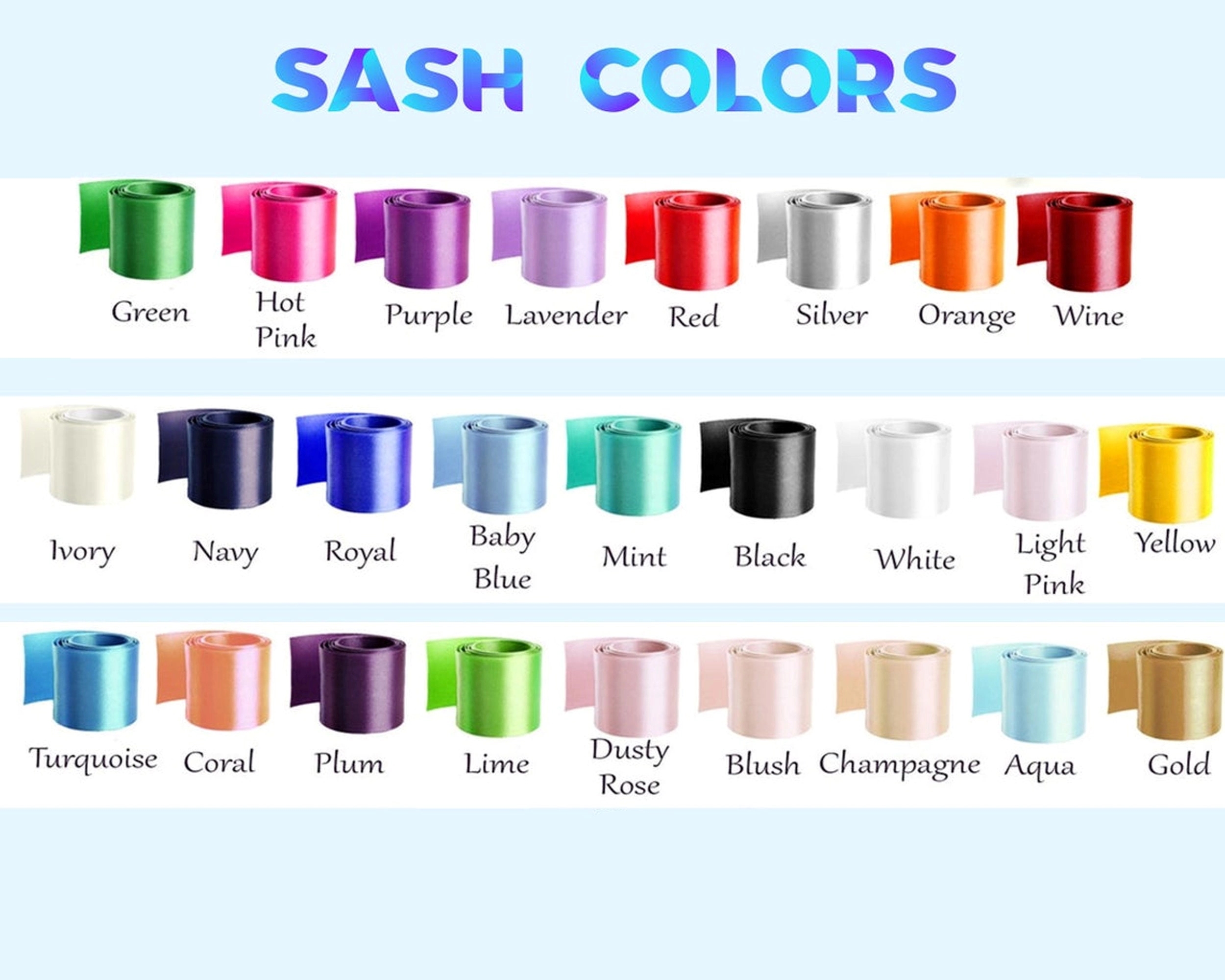 Custom Printed Party Satin Sash- Budget Version 6