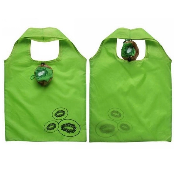 Kiwi Fruit Shape Foldable Shopping Bag, custom tote bag with logo imprint 4