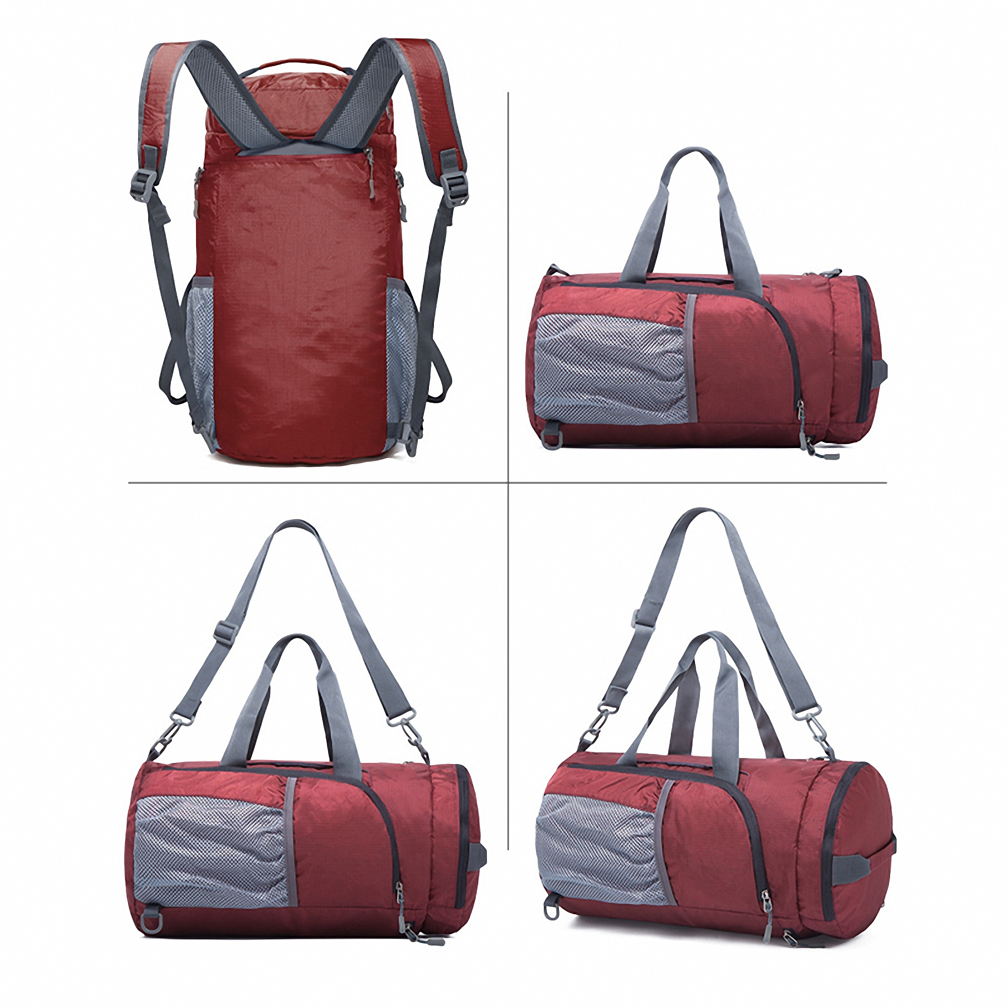 35L Foldable Sports Duffel Bag Backpack Combo 2