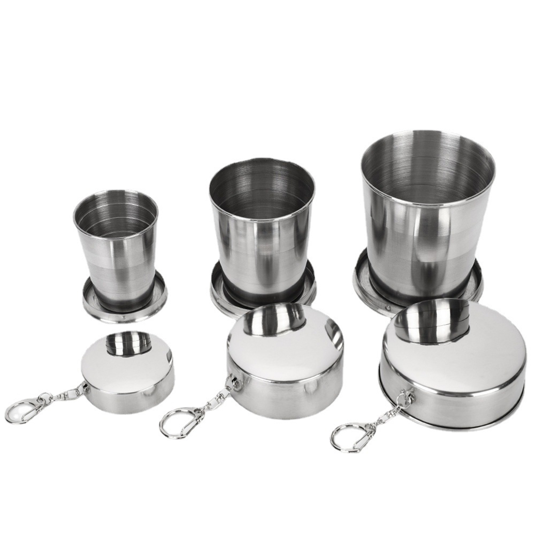 Stainless Steel Foldable Travel Cup with Lid 1