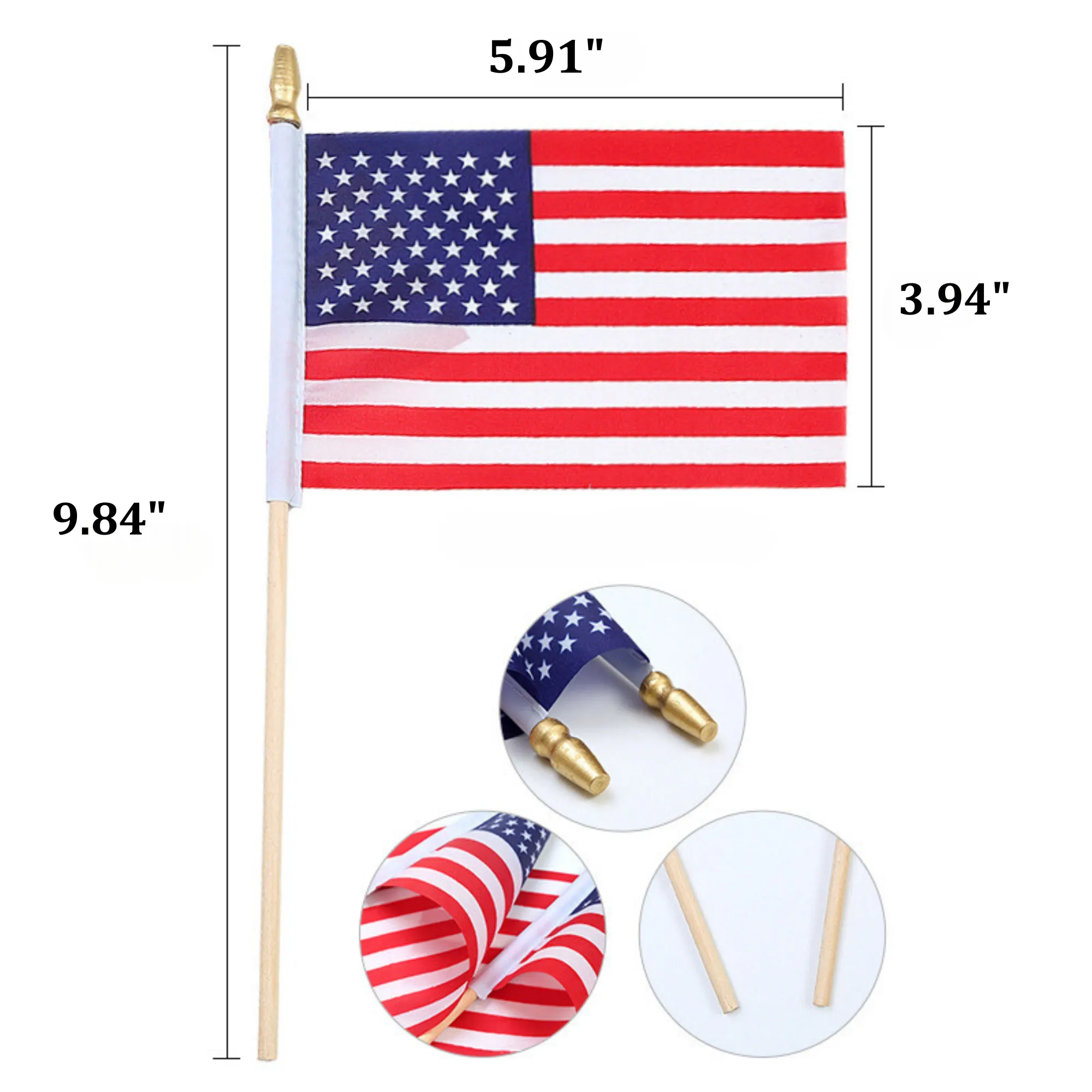 Polyester Patriotic American Flag 3