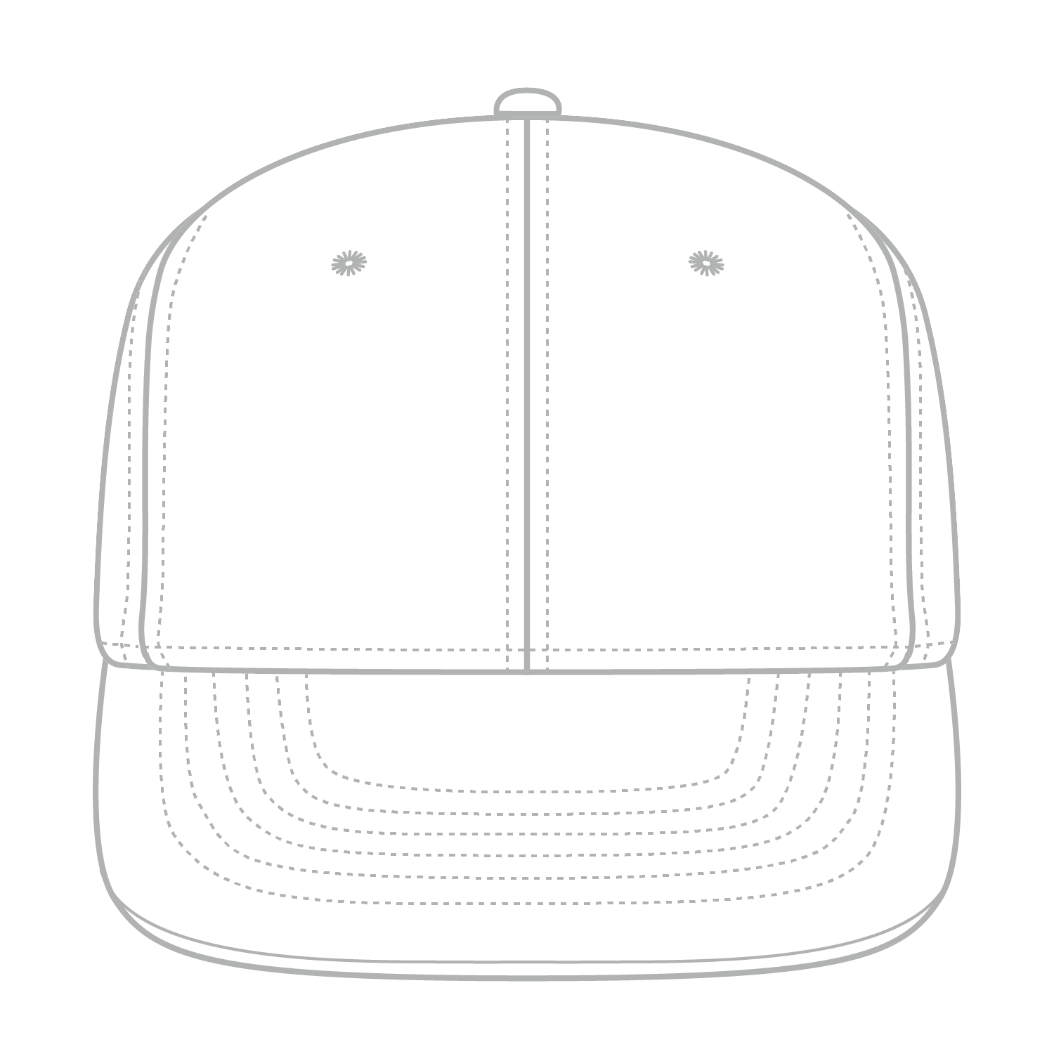 OTTO CAP® OTTO FLEX® Fitted 6 Panel Mid Profile Flat Visor Baseball Cap 2