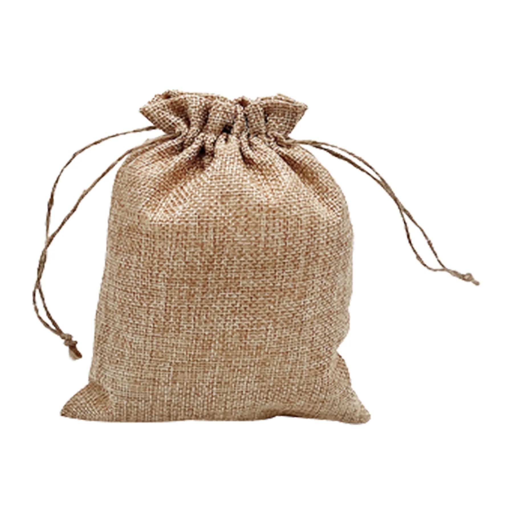2.76 X 3.54 Inch Mini Jute Drawstring Bag 2