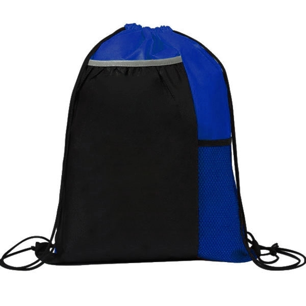 Non-Woven Pocket Sports Pack, custom drawstring bag with logo imprint 2