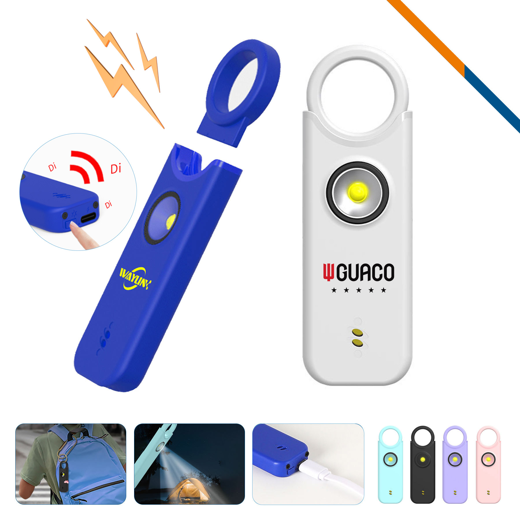 Rexa Rechargeable LED Light Safety Alarm 3