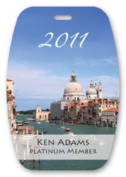 Full Color Name Badge w/ Personalization (3.125"x4.675") Arched Rectangle