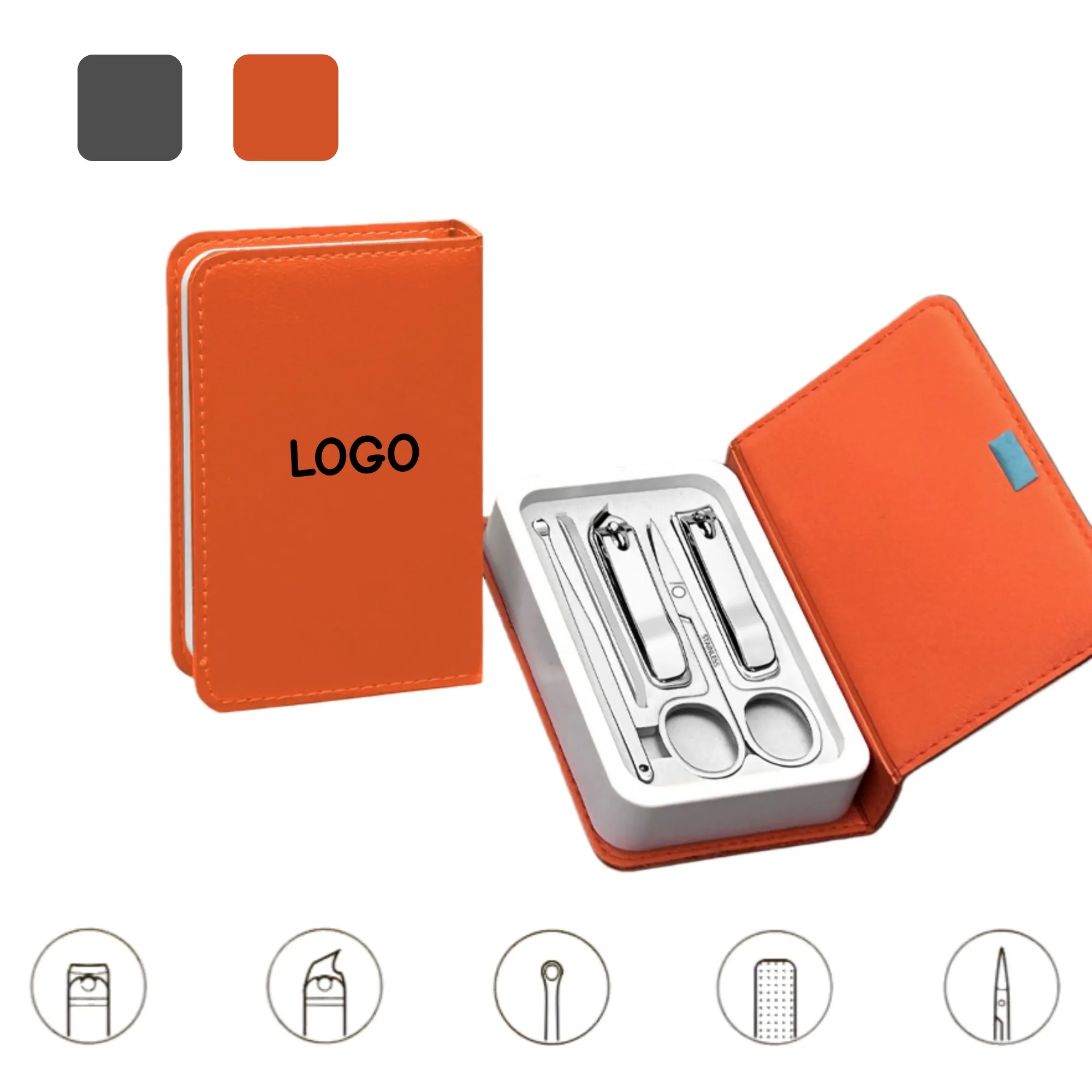 5 Pcs Nail Clipper Kit With Case Customizable