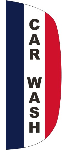"CAR WASH" 3' x 8' Message Flutter Flag 1