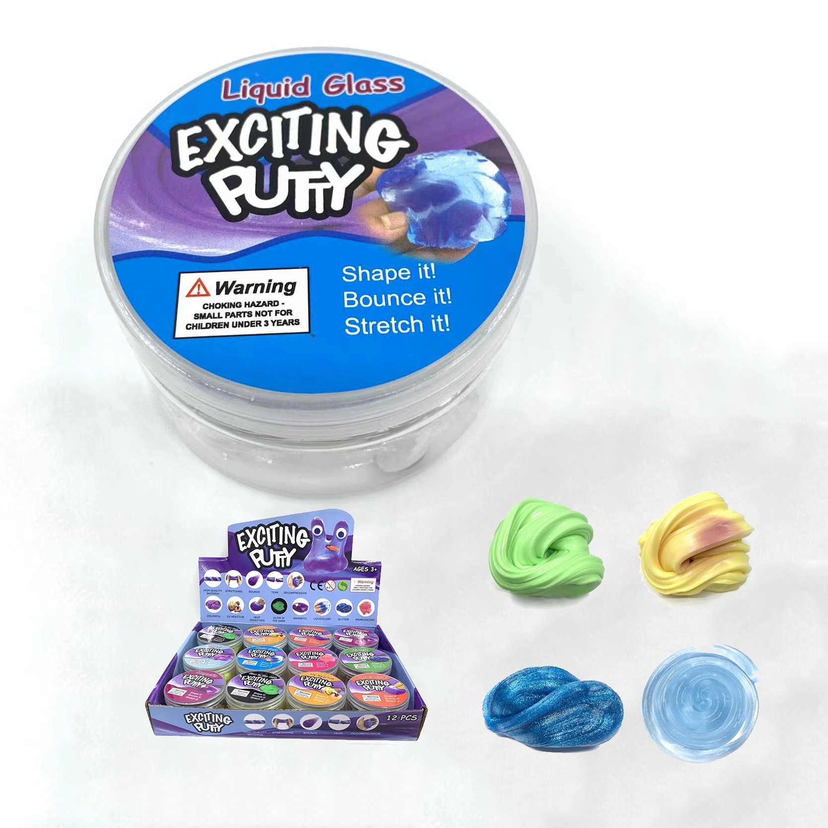 UL List Stress Relief Putty Toy with Tin- Plastic Case 13