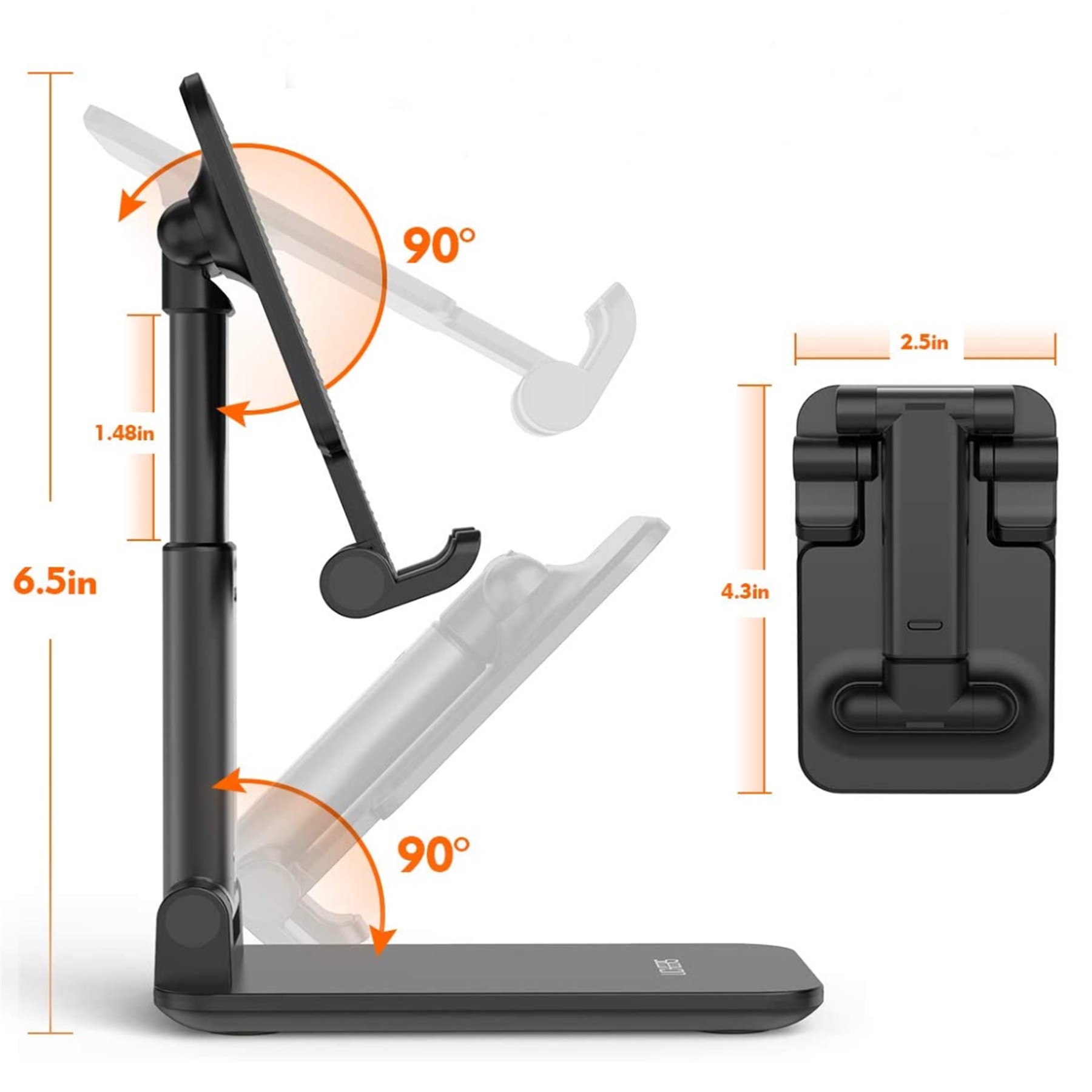 Foldable & Adjustable Desktop Phone Stand 3