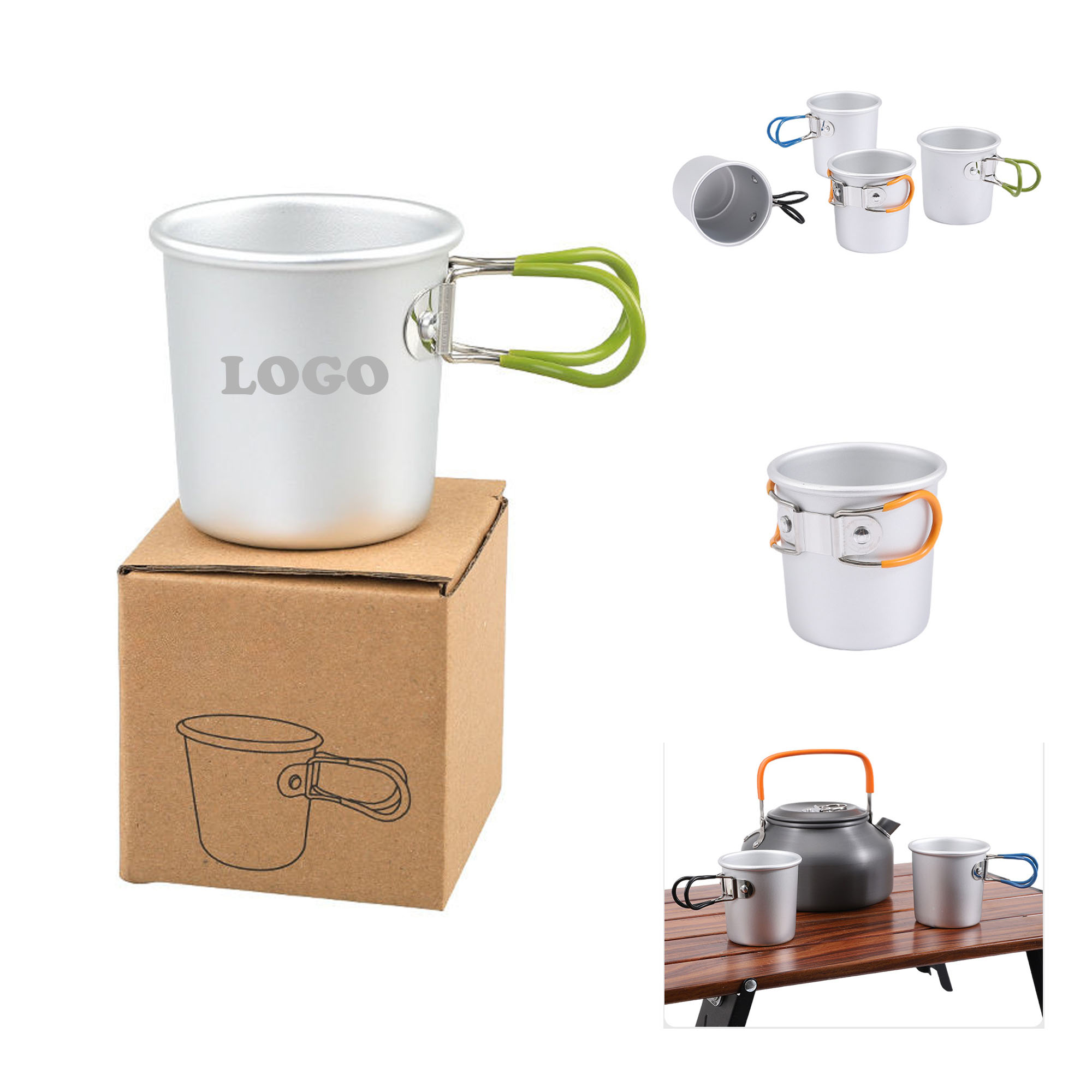 MOQ 20 pcs 5oz Aluminum Mug 2