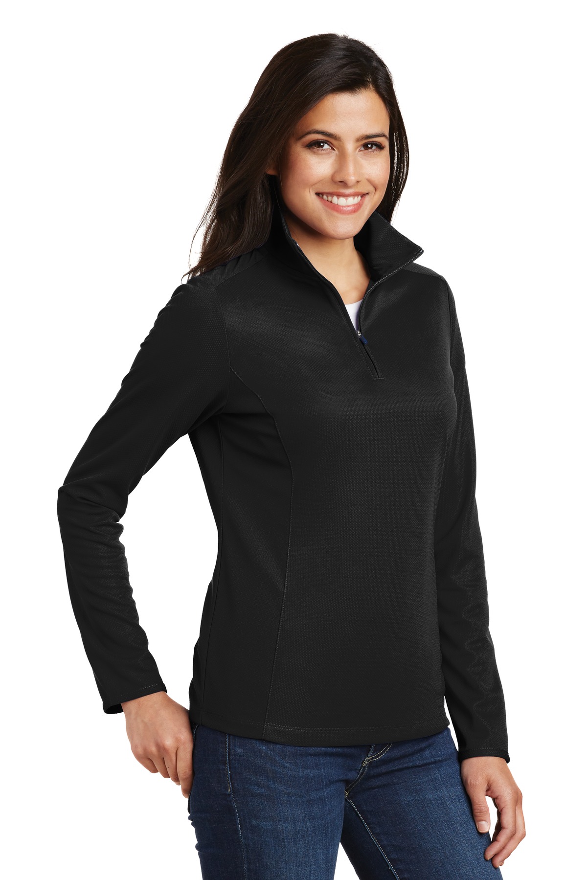 Port Authority® Women's Pinpoint Mesh 1/2-Zip 34