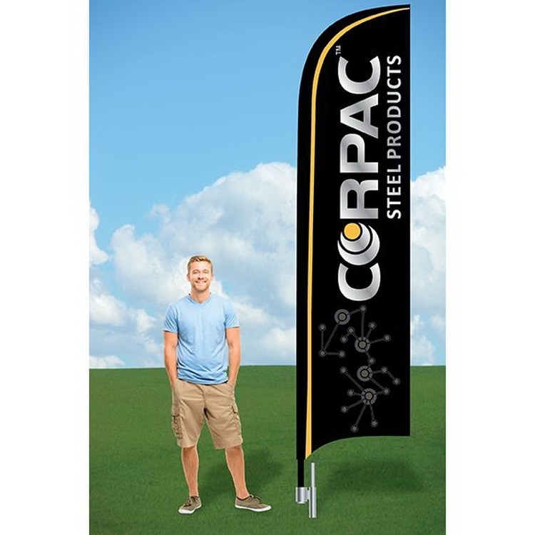 11ft Banner Flag with Ground Stake-Double