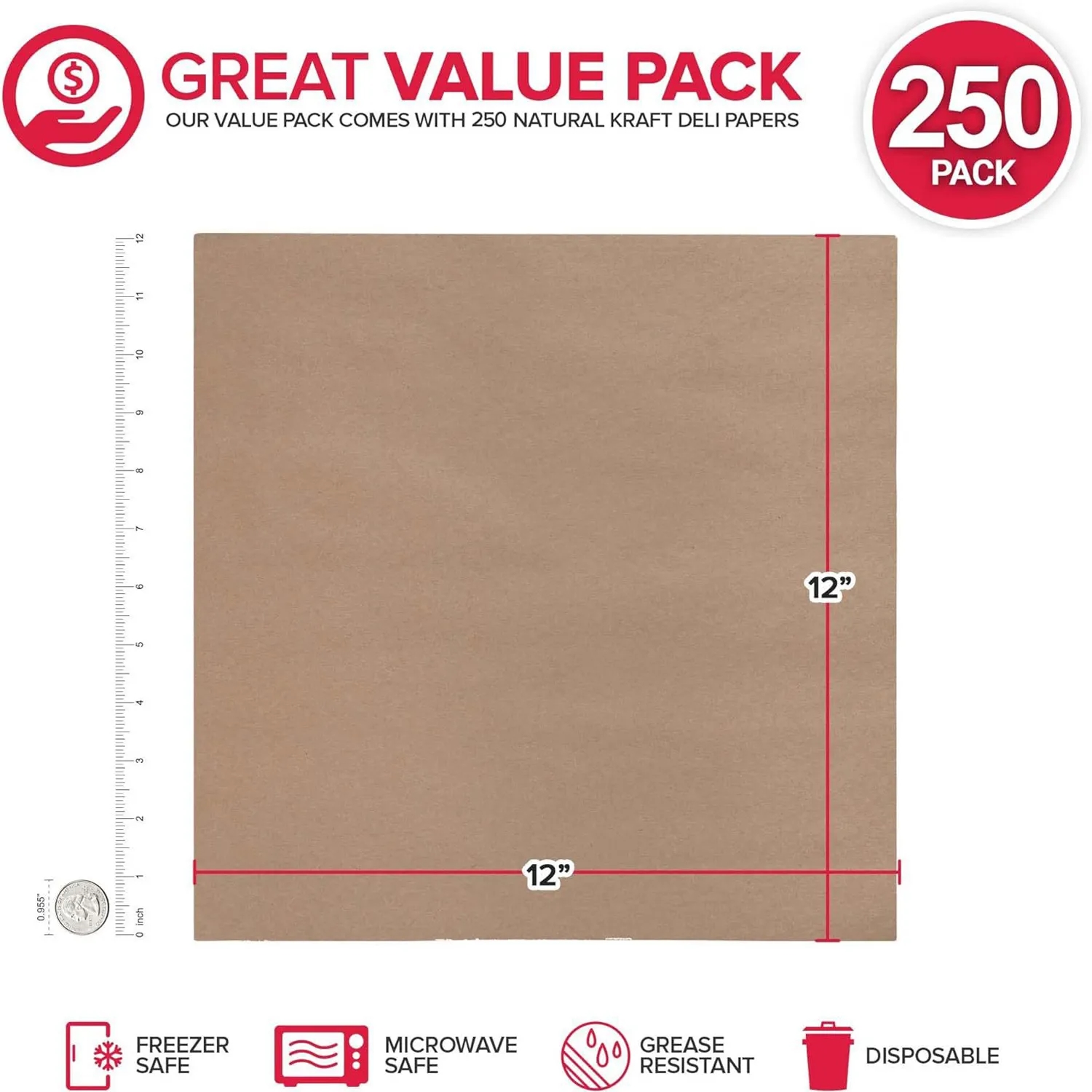 12"x12" Blotting Oven Bread Fried Chicken Burger Paper 6