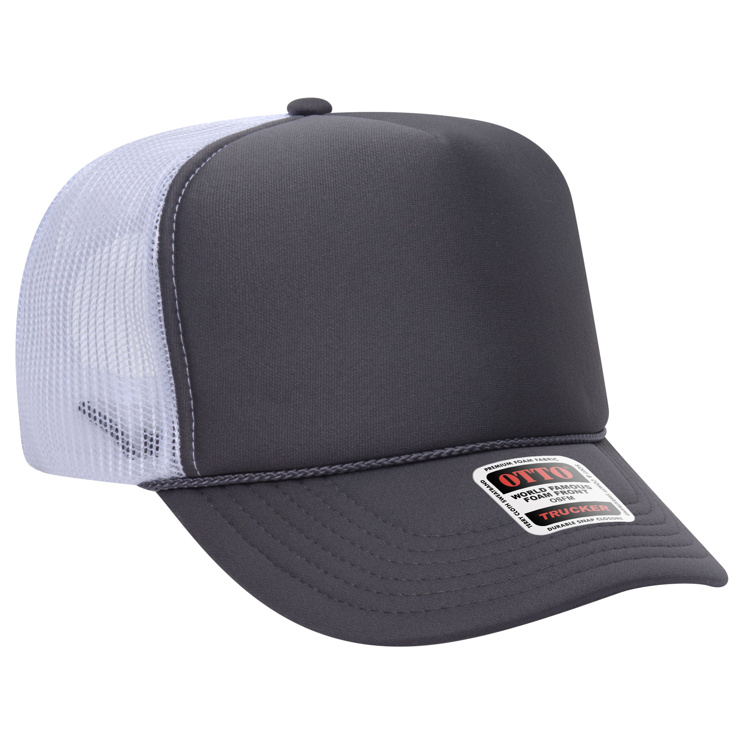 OTTO CAP® 5 Panel High Crown Mesh Back Trucker Hat 141