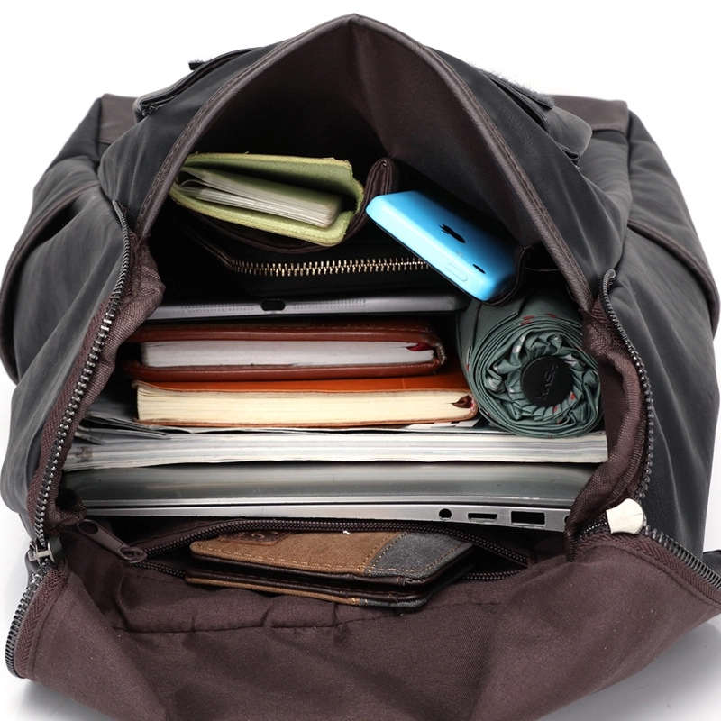 Vintage PU Leather Backpack 4