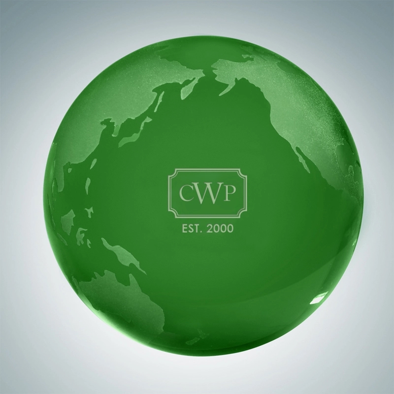 Crystal Globe Paperweight 3