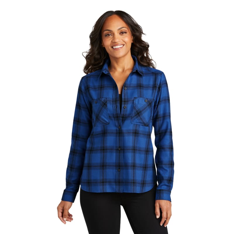 Port Authority Ladies Plaid Flannel Shirt 3