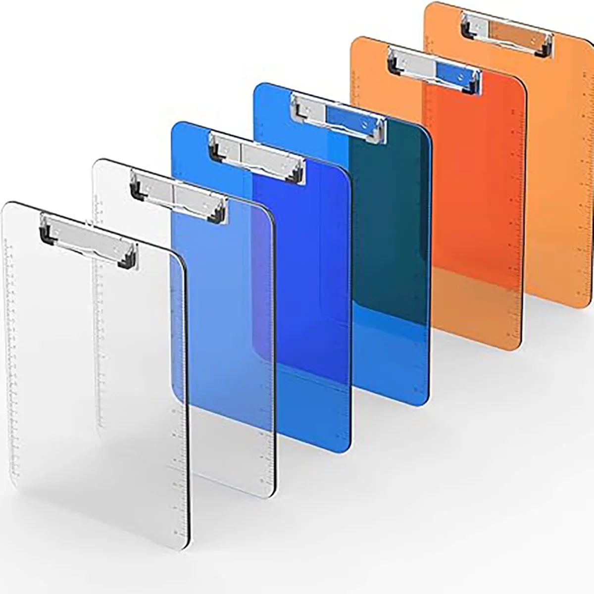 With Hangable Low Profile Clip and Side Ruler A4 Clipboards 3