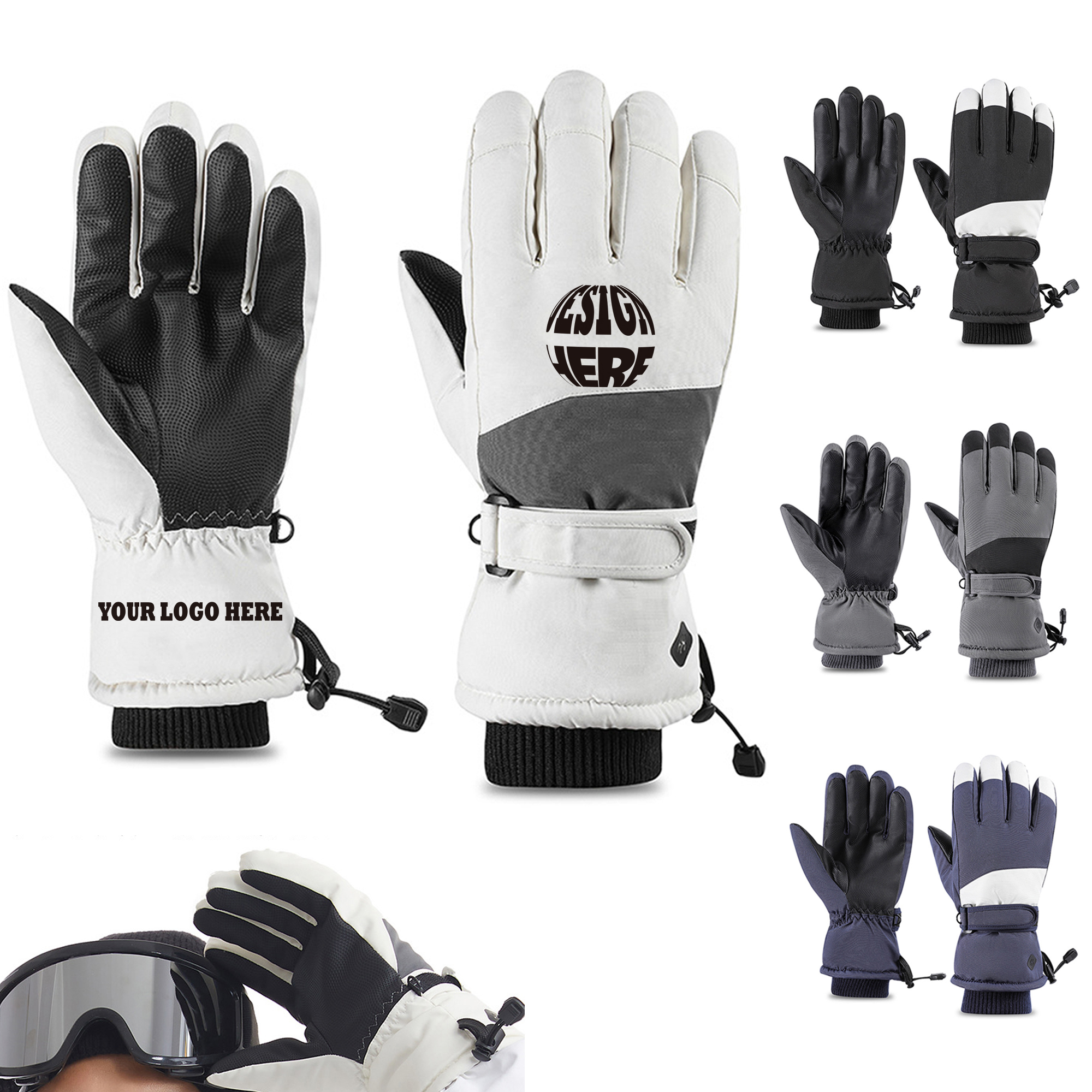 Thermal Waterproof Winter Gloves with Fleece Lining 6