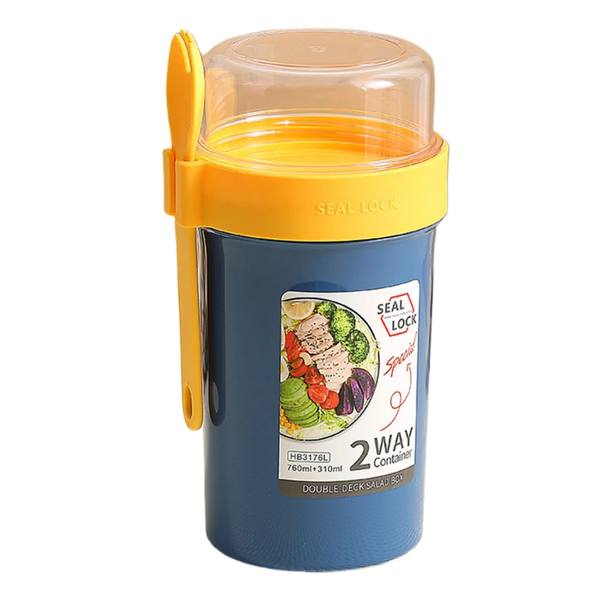 Double-Layer Breakfast Cup With Spoon 5