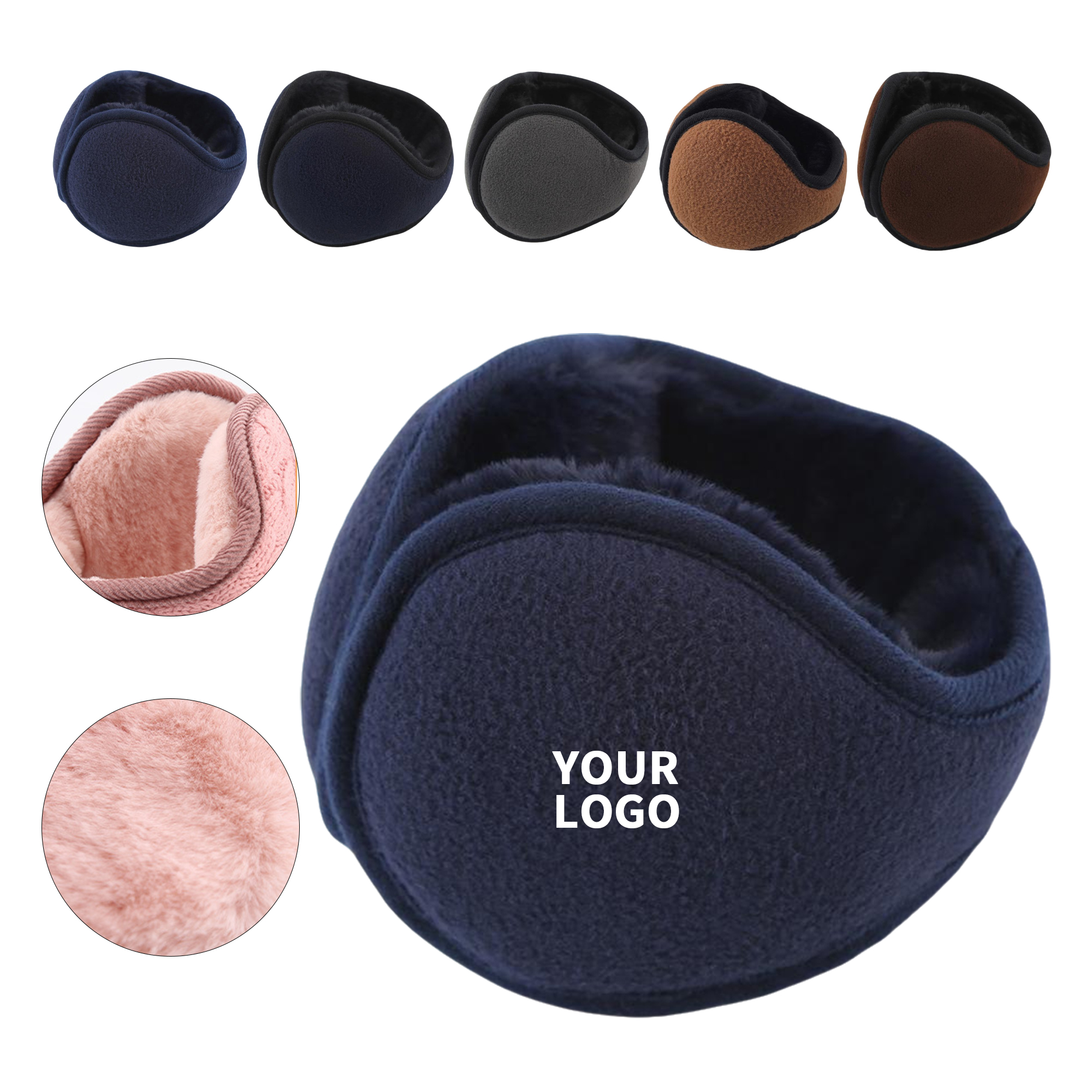 Fleece Ear Warmer With Adjustable Fit 5.2" Diameter 7