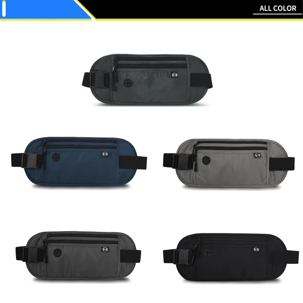 Invisible Anti-Theft Travel RFID Blocking Wallet Waist Bag 4