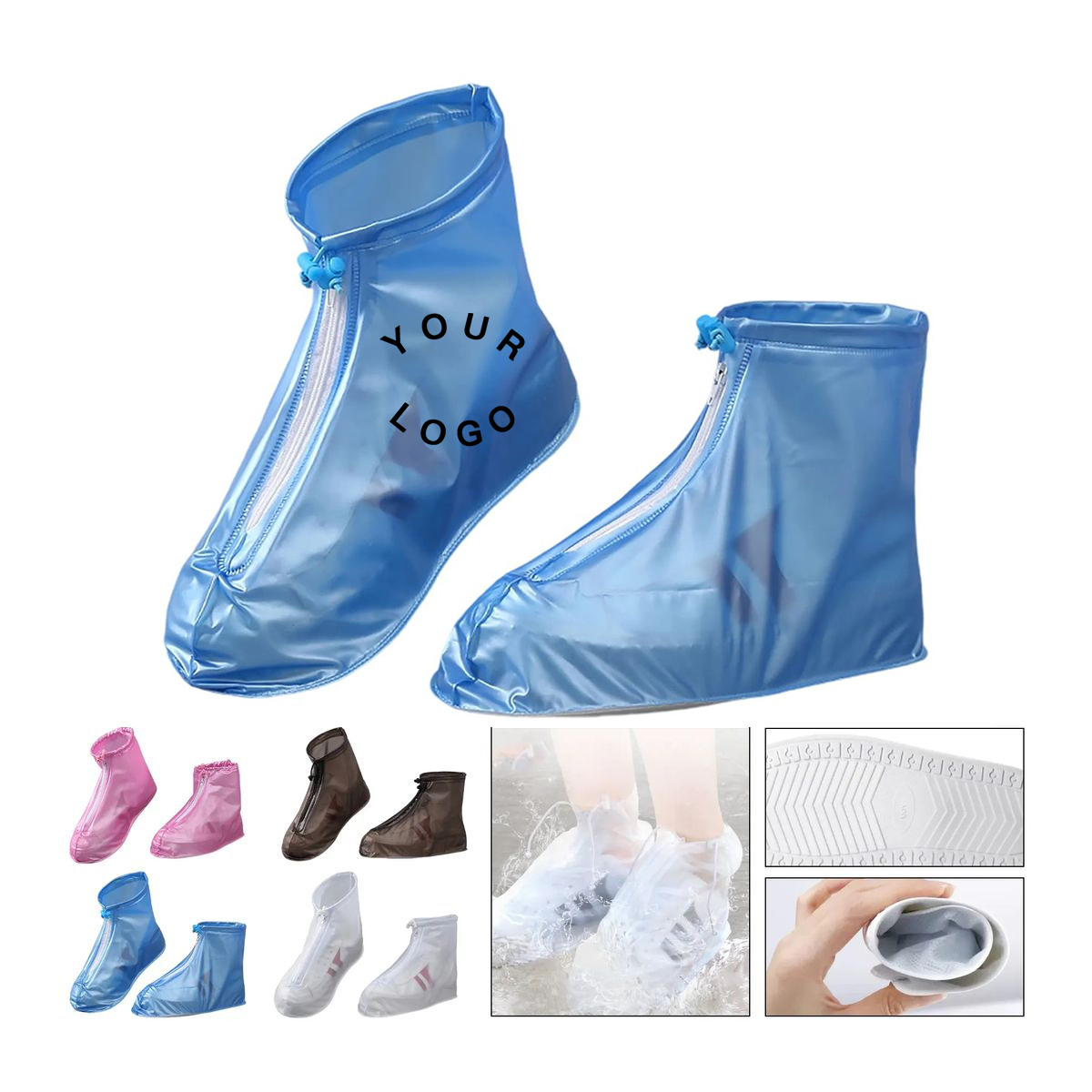 Waterproof PVC Shoe Cover with Elastic Fit 1