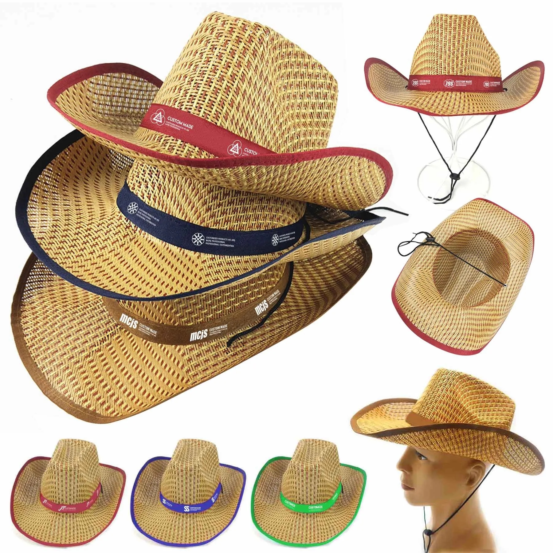 Adults Straw Cowboy Hats 1