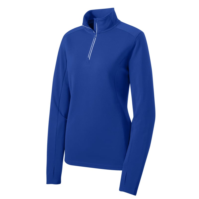 Sport-Tek Women's Sport-Wick Textured 1/4-Zip Pullover. 6