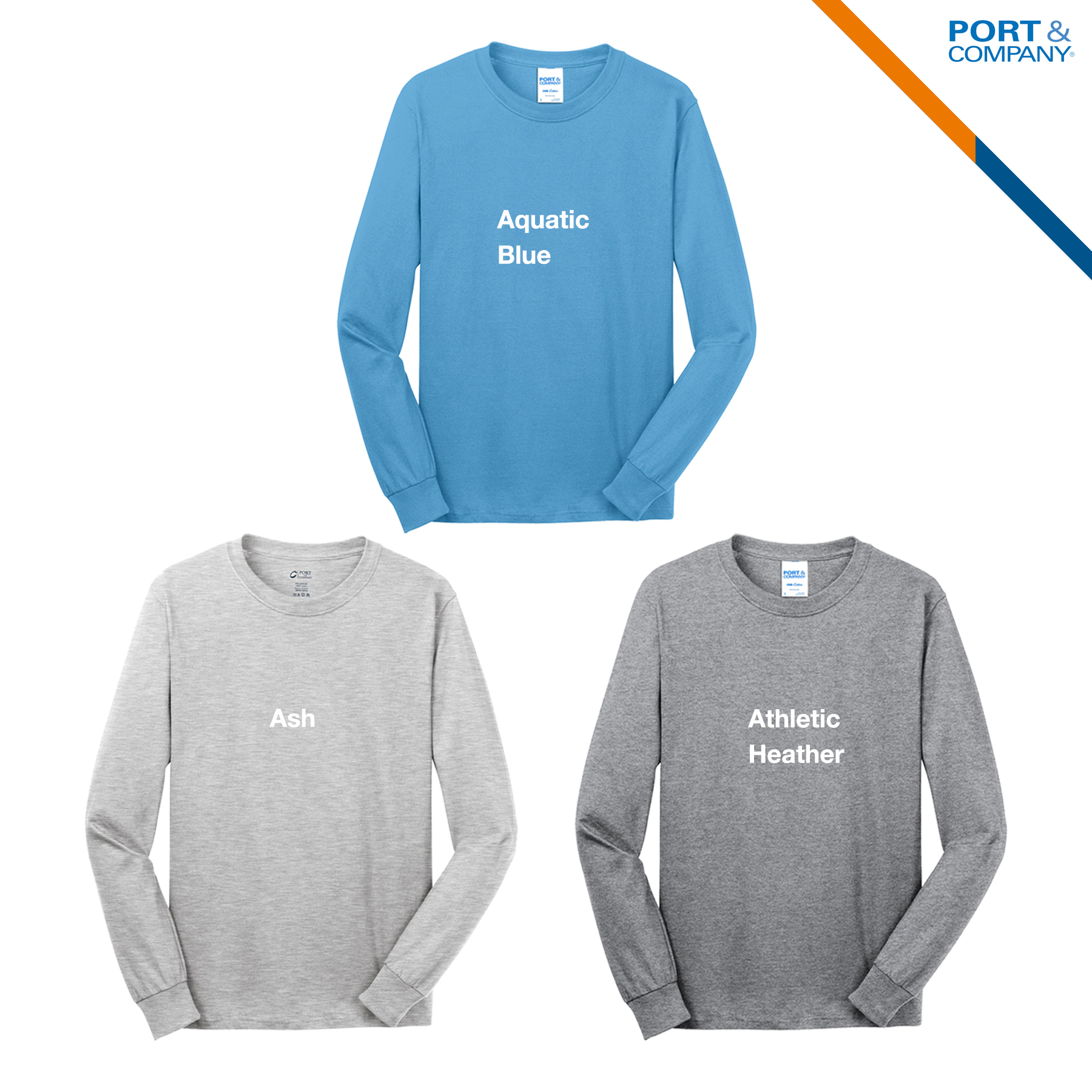 Port & Company® 5.4 oz Cotton Long Sleeve T-Shirts 7