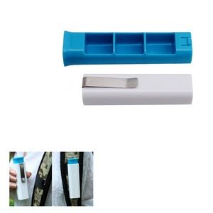 Round Snap Lid Pill Case With Four Compartments And Rotating Top 3