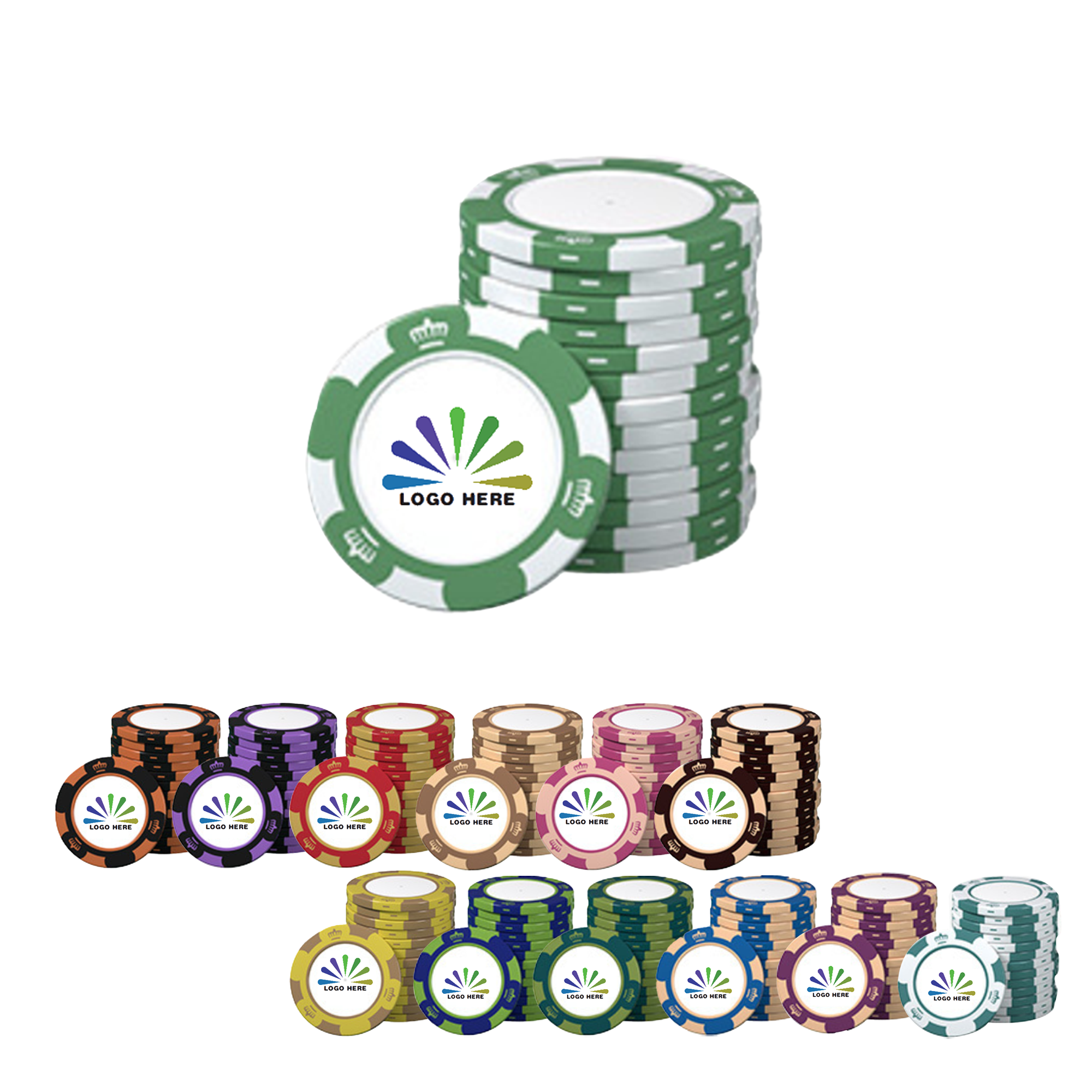Customised Poker Chips For Casino Card Games 2