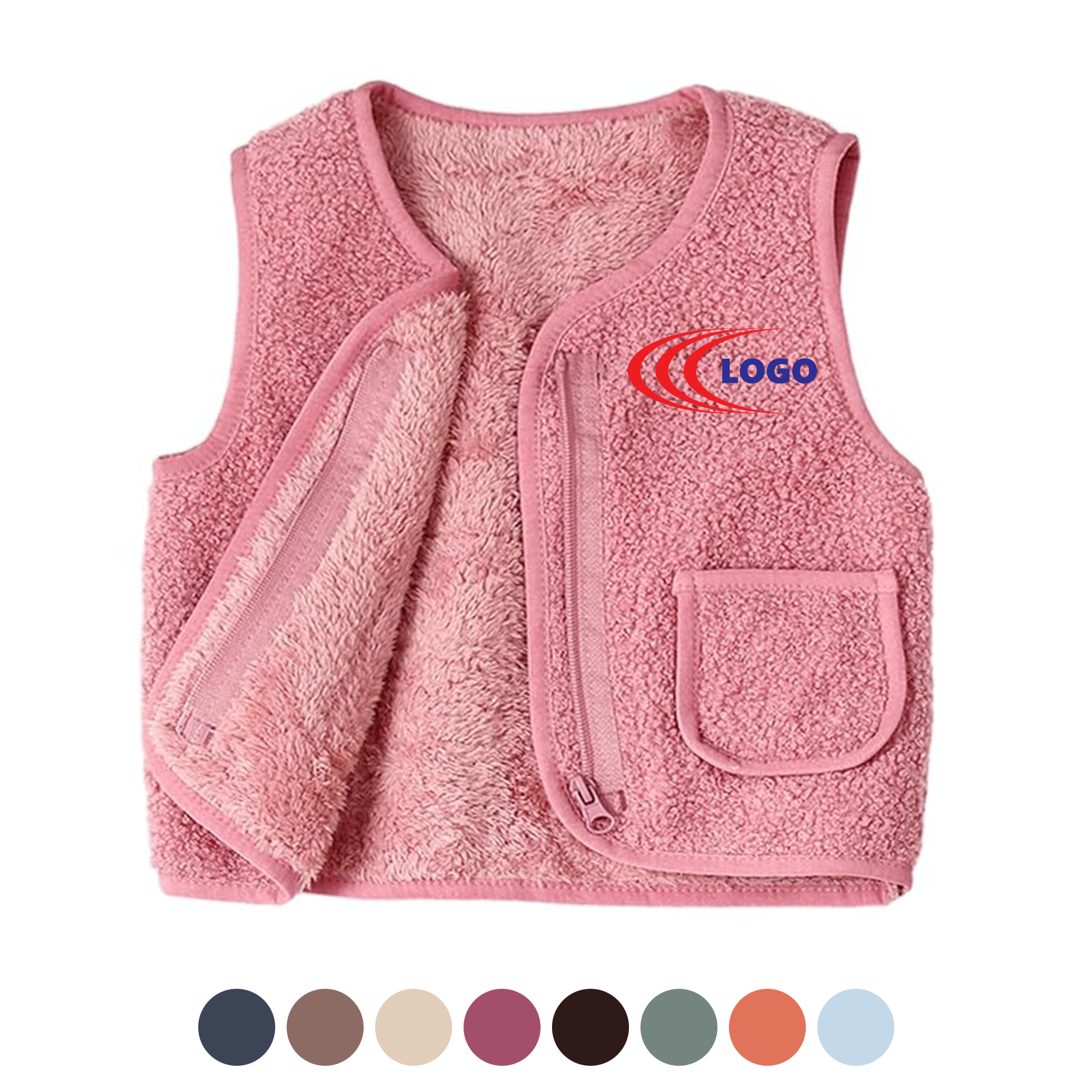 Baby Full Zipper Winter Waistcoat Outerwear MOQ20 2