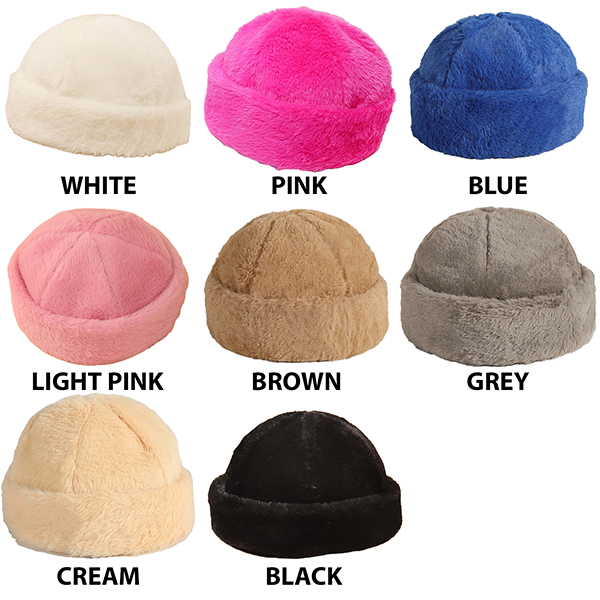 Faux Fur Beanie with Custom Logo 14