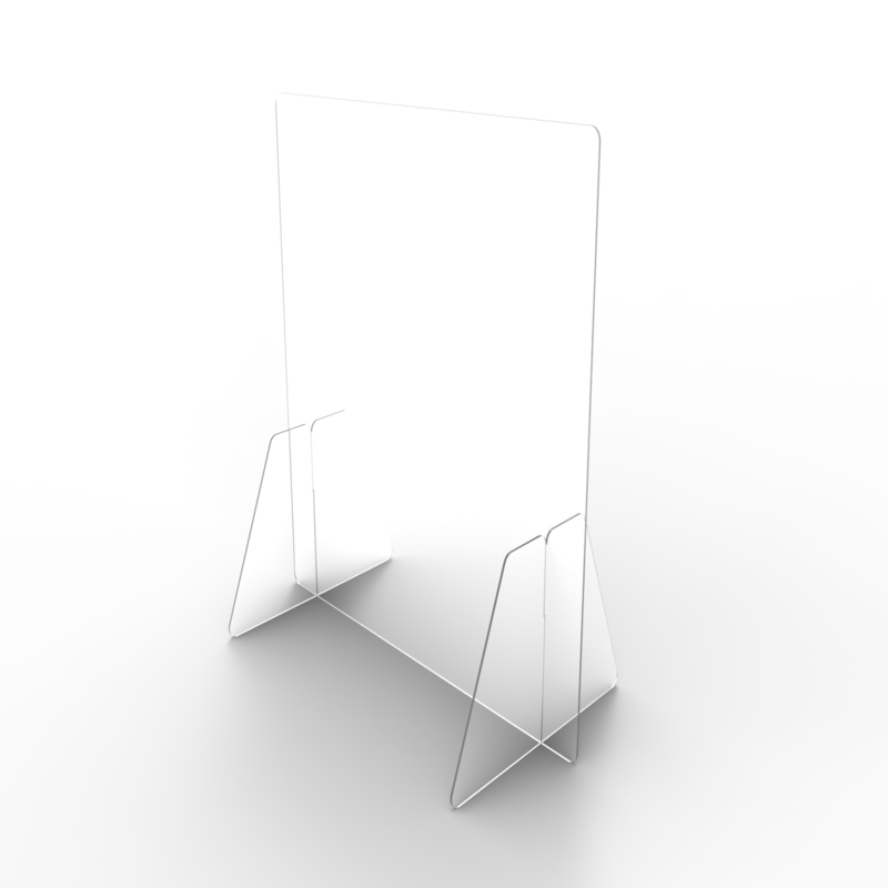 Clear Acrylic Sneeze Guard with Detachable Legs 2