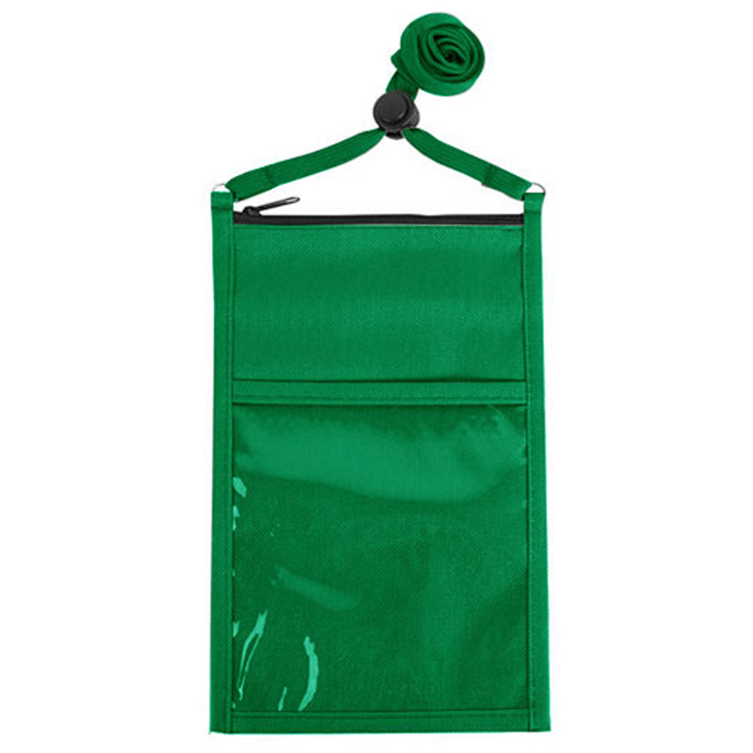 POLYESTER LARGE DOUBLE POUCH NECK WALLET 8