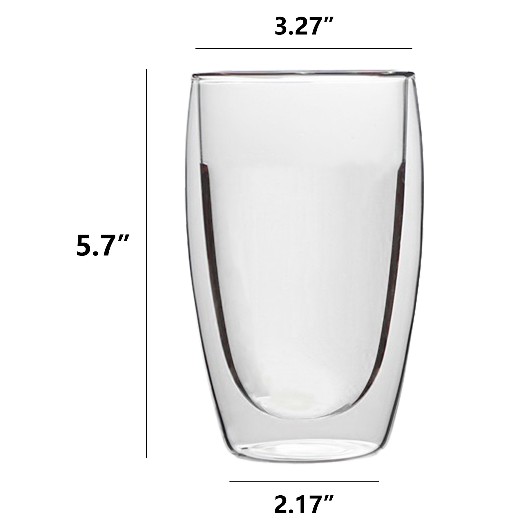 450Ml Double Wall Insulate Glass Mug 4