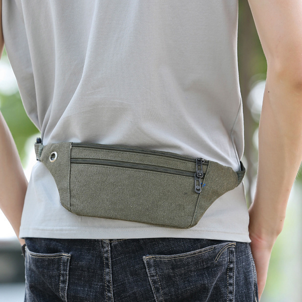 Canvas sports fanny pack waist bag chest bag 2