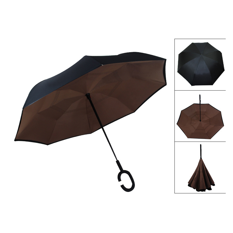 Inverted Reverse Umbrella with C-Shaped Handle 10