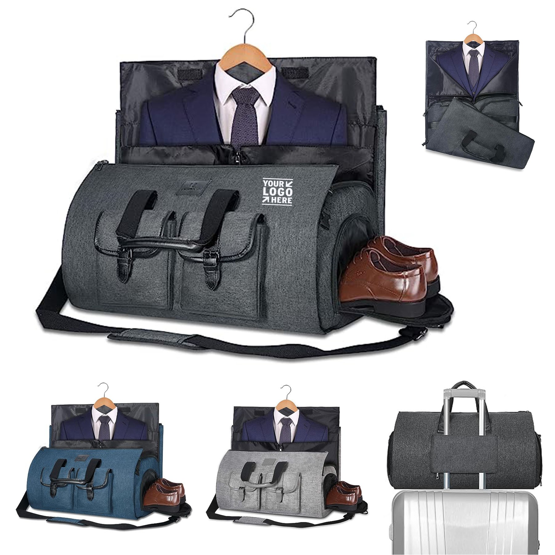 Large Duffel Carry-on Garment Suit Flight Weekend Travel Bag 3