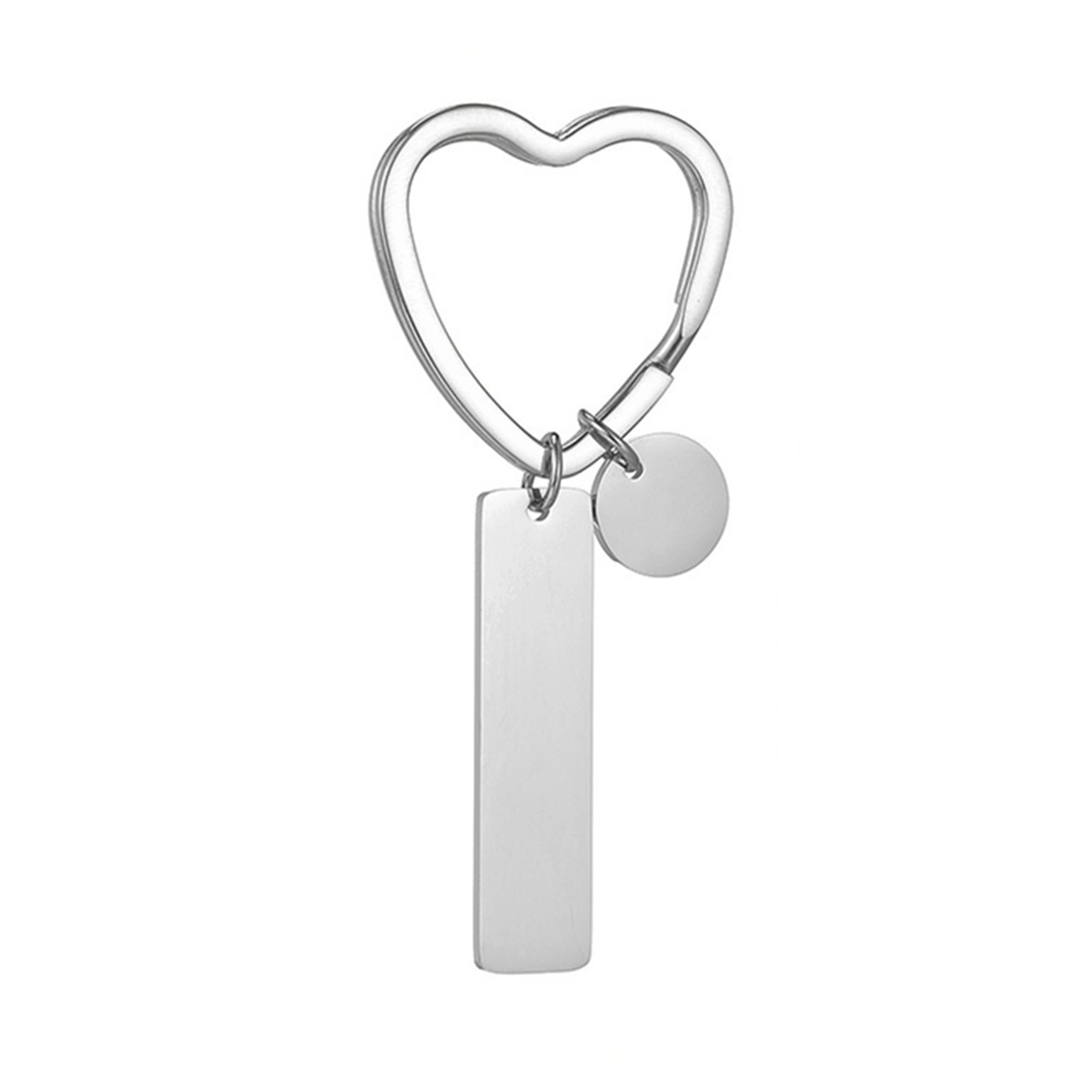 Stainless Steel Heart Shape Key Ring Pendant 3