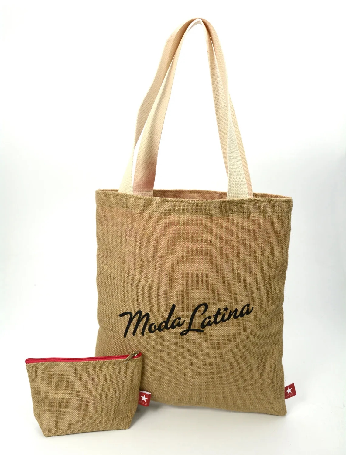Burlap Magazine Tote Bag 9