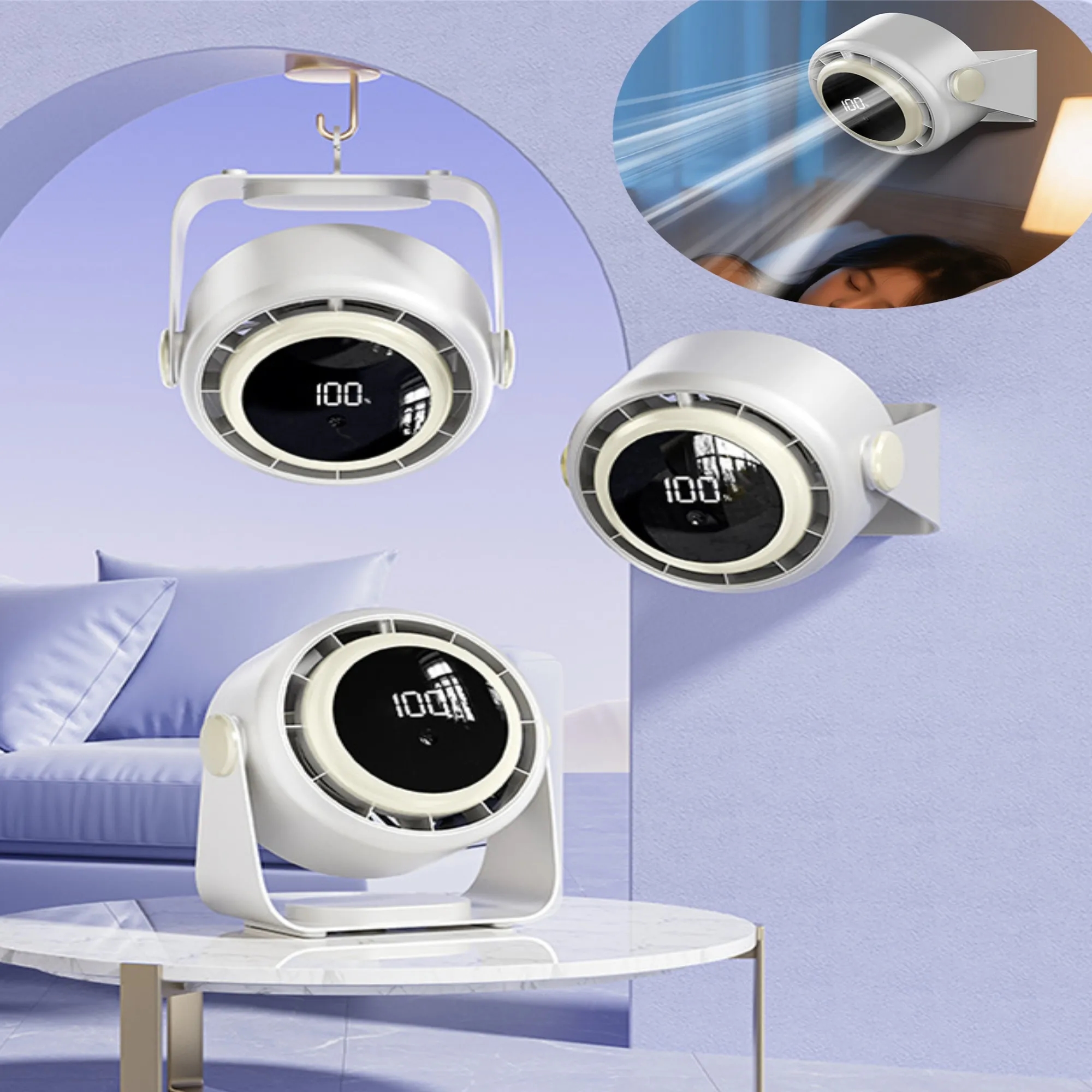 Tri-Mount Cyclone Fan for Home Office and Commercial Use 5