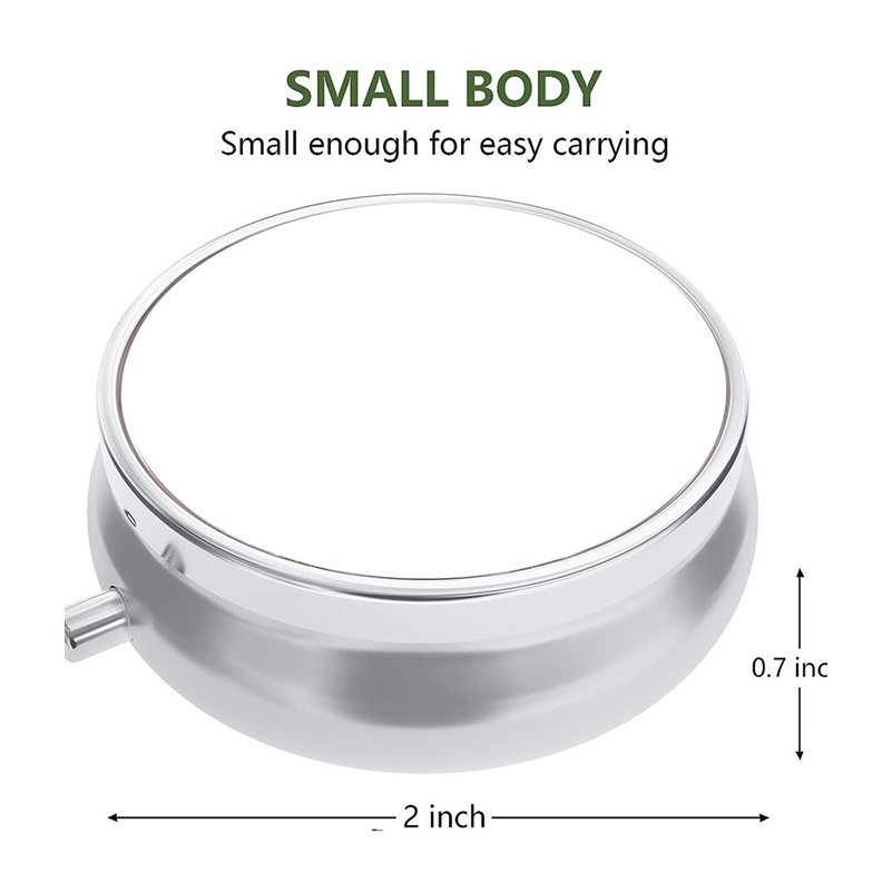 Portable Metal Pill Box Keychain 2