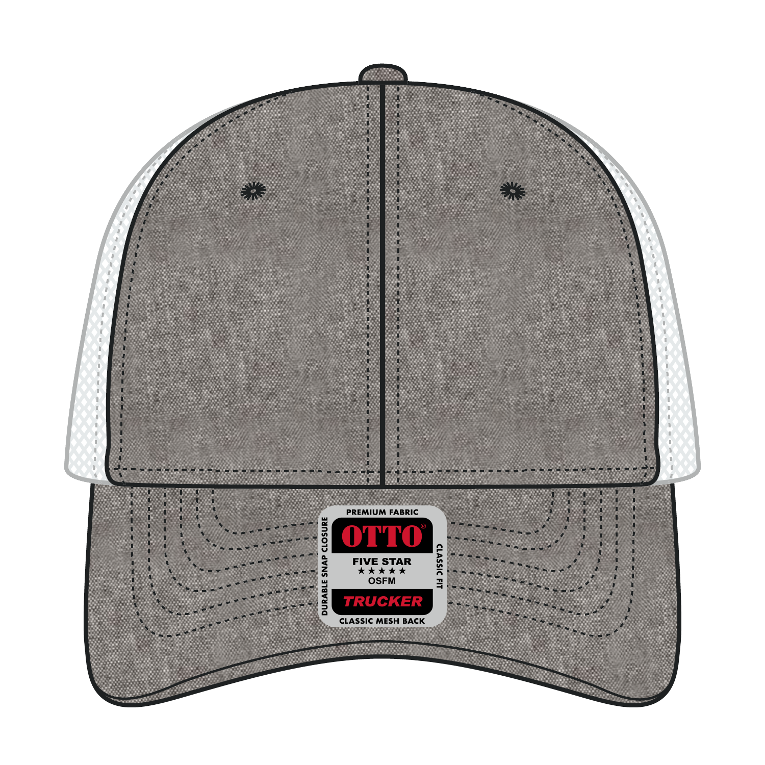 OTTO CAP® 6 Panel Low Profile Mesh Back Trucker Hat 208