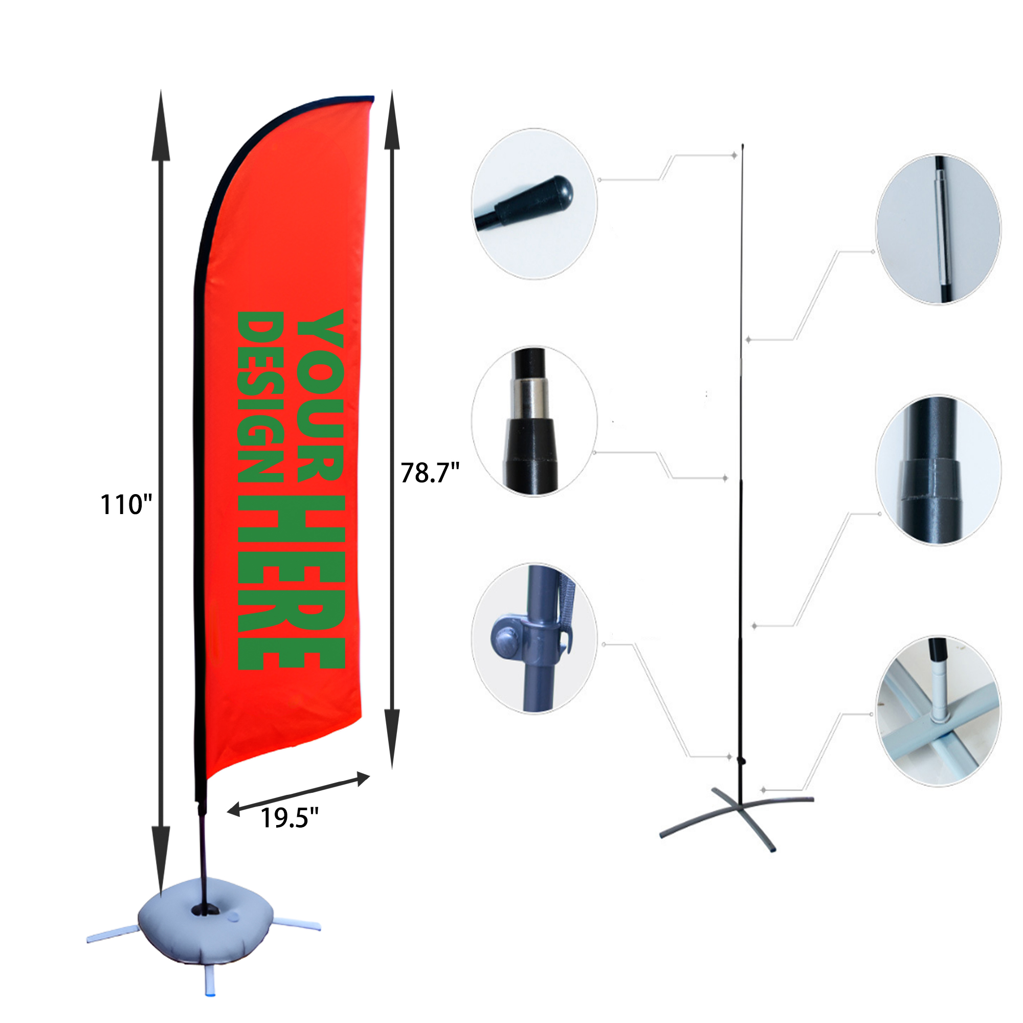 Practical 9 FT Feather Flag 3