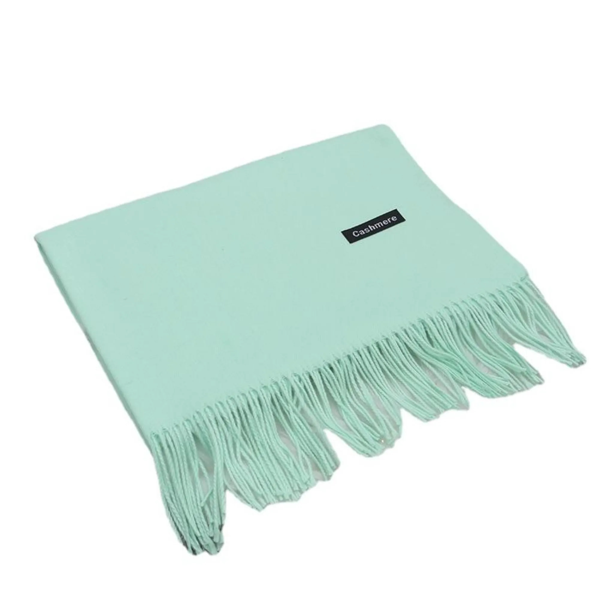 Winter Imitation Cashmere Scarf With Tassels MOQ 100PCS 19