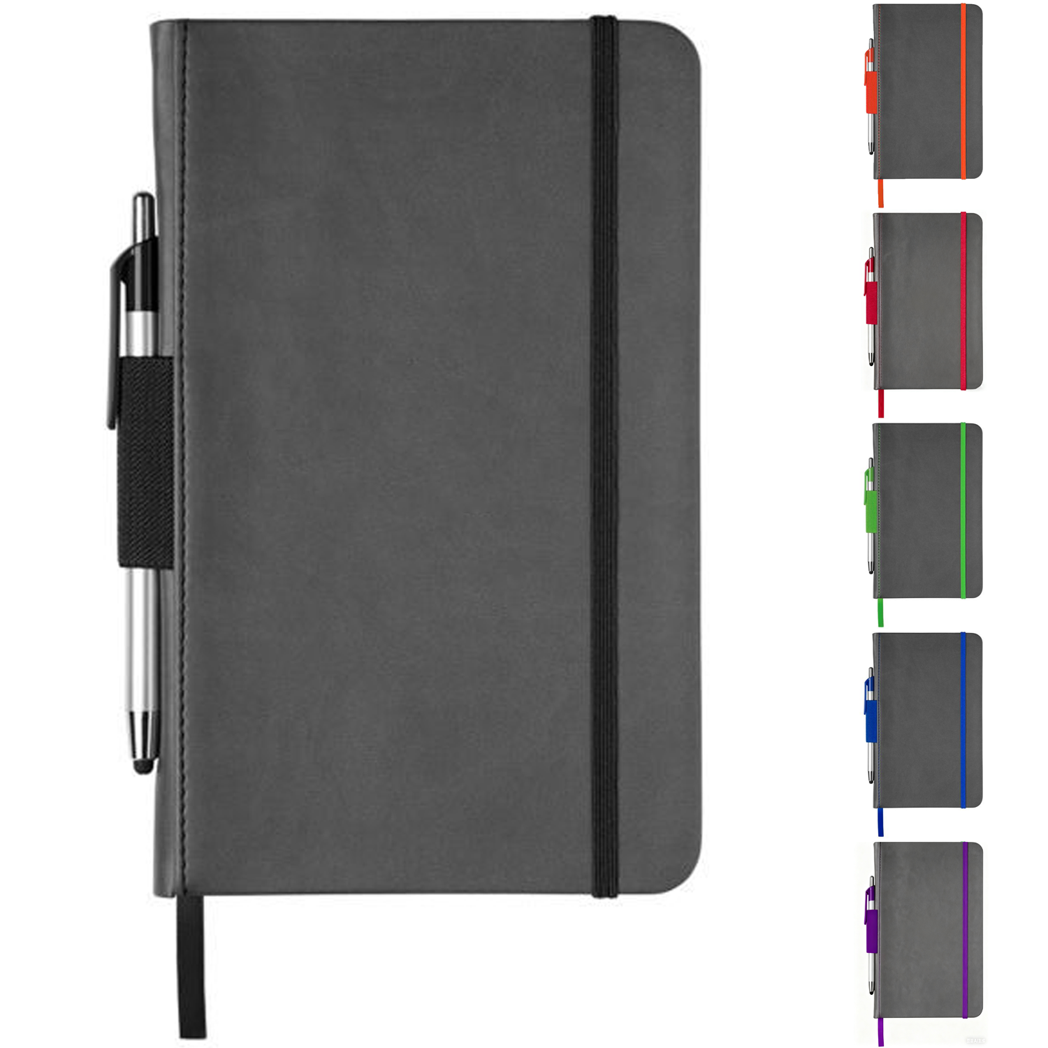 A5 PU Leather Business Notebook w/ Pen Holder 9